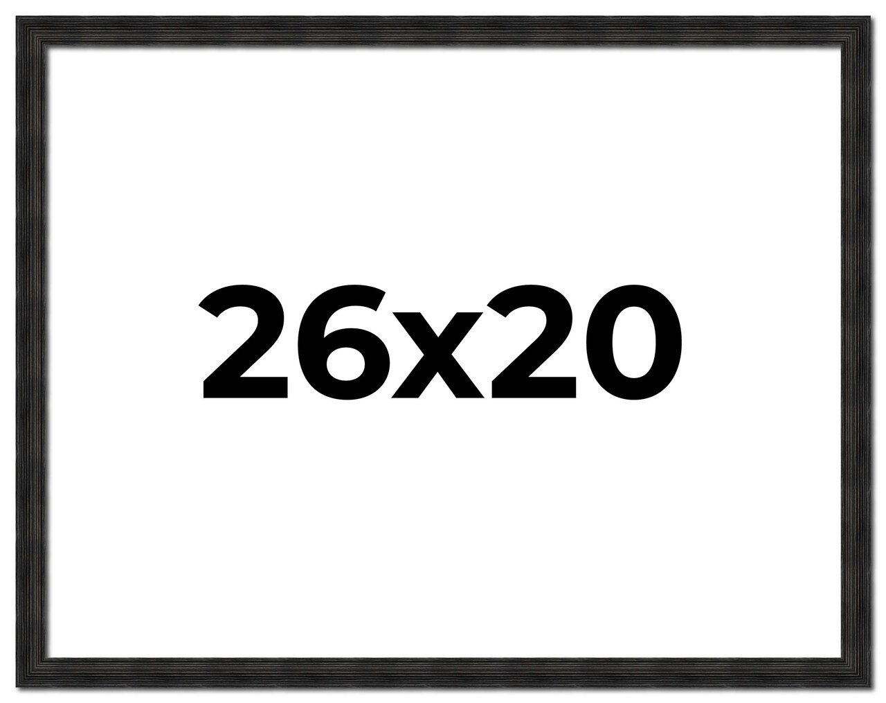 26x20 Thin Barnwood Picture Frame with UV-Resistant Acrylic & Acid Free Backing, Available in 2 Paint Finishes - Grey and Black